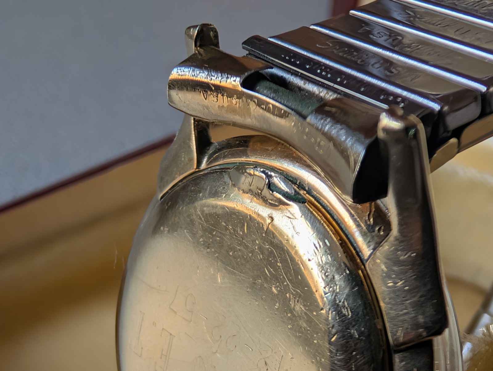 DEFECTIVE c1950 UNIQUE 23J ELGIN FUTURA MYSTERY DIAL WATCHINOUT BOX PAPE G3D