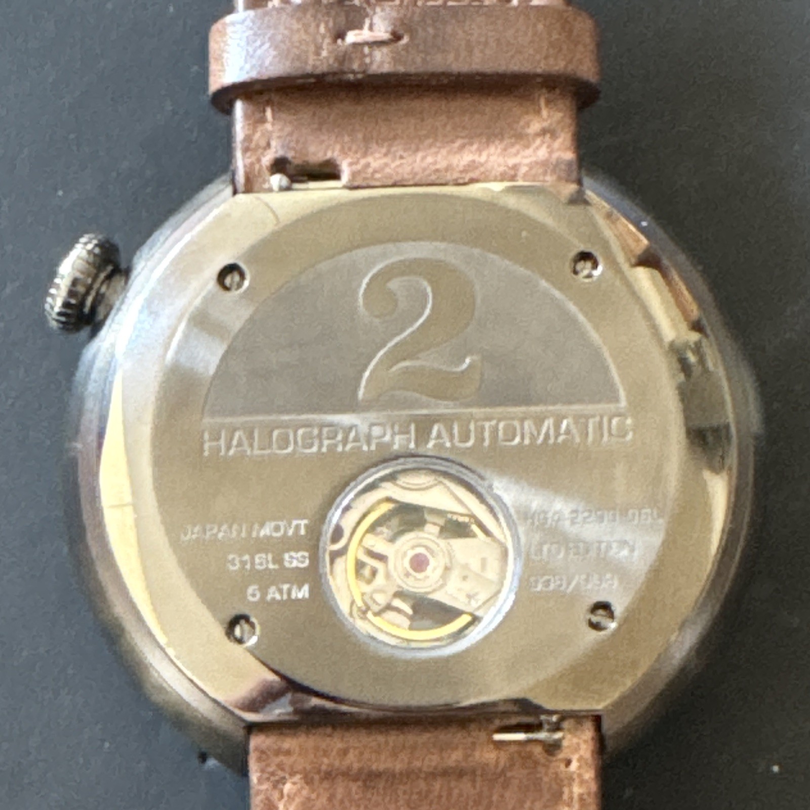 Xeric Halograph 2 Automatic Green Dial Brown Leather Strap