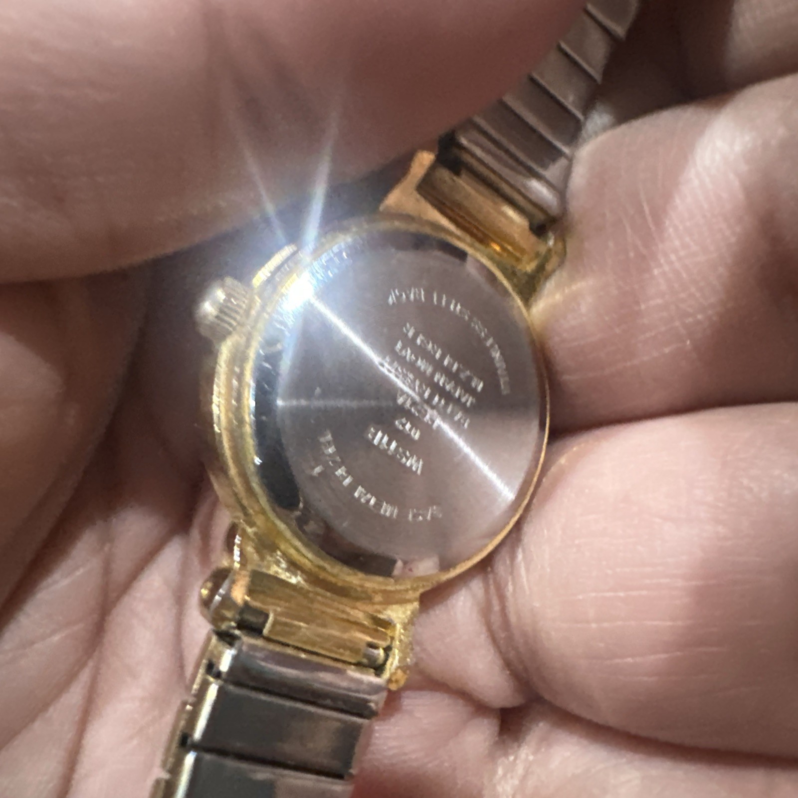 Working VTG Gold Ladies Watch New Battery 23mm Expansion Band FIt 8.5in Wrist