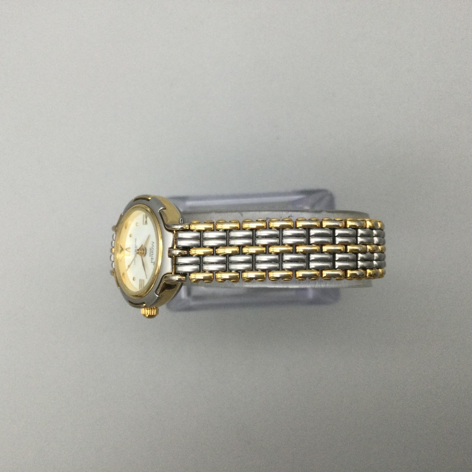 Mondu Womens Watch 23mm White Dial Two Tone Roman New Battery 7″