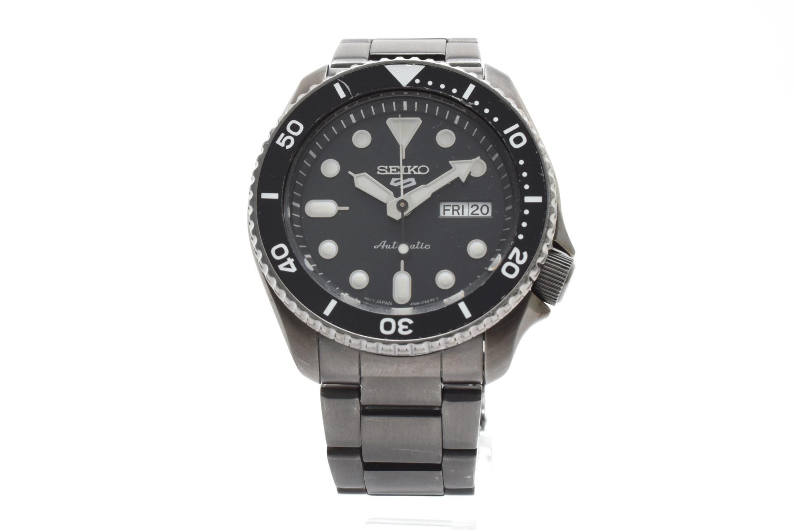 [Exc+5 ] w/BOX SEIKO 5 Sports 4R36-07G0 Automatic BLACK Mens Watch JAPAN
