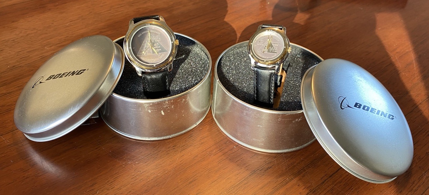 NOS Boeing Quartz Watches-Delta IV First Launch-🚀 Sweda His/Hers 2002 Untested