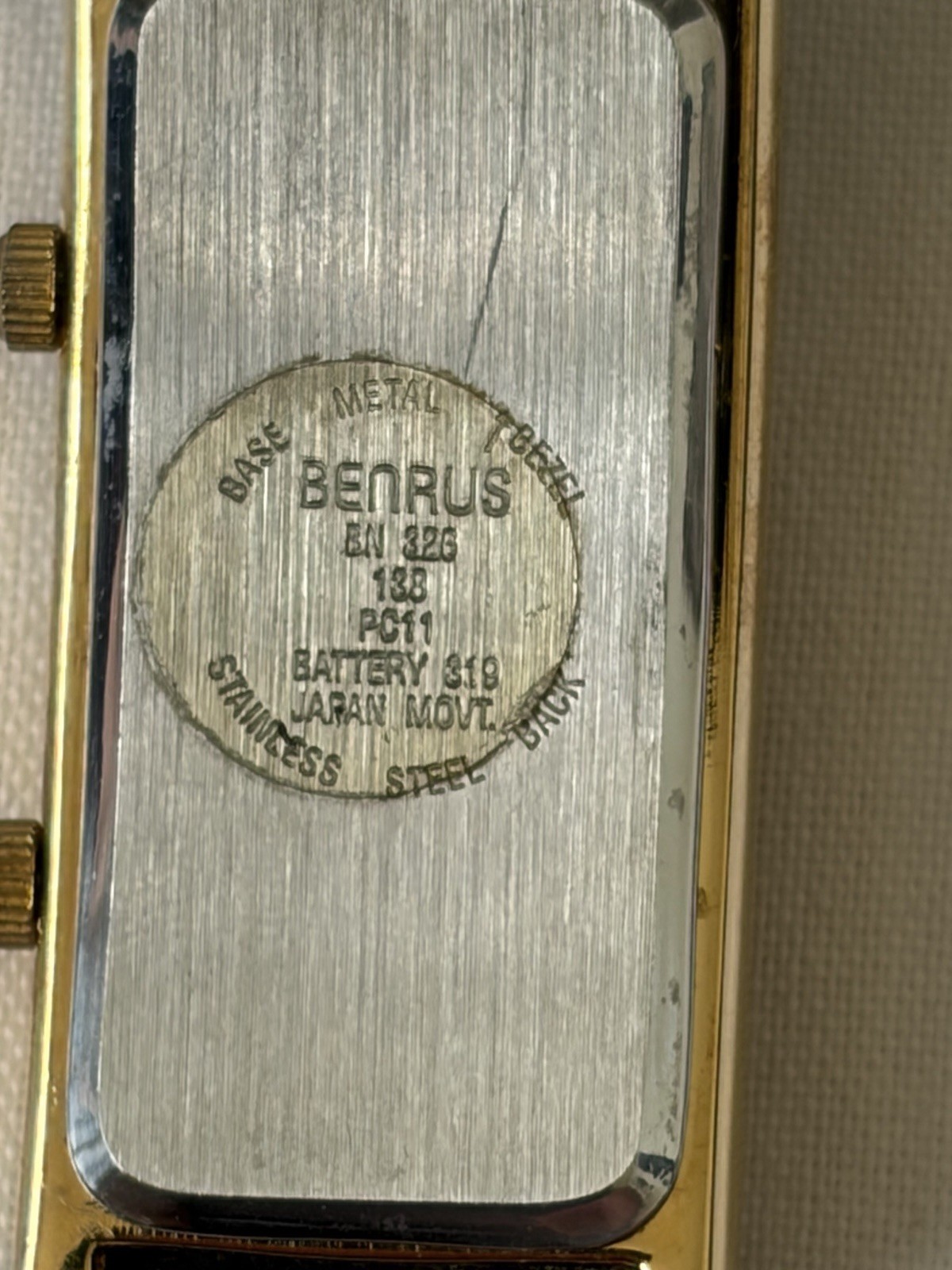 Vintage Benrus BN326 Women’s Dual Time Quartz Watch Two Movements 19mm