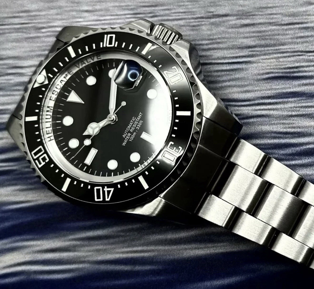 Custom 43mm “SD” Style Black Dive Mod Watch Limited Edition w/ NH35 Automatic