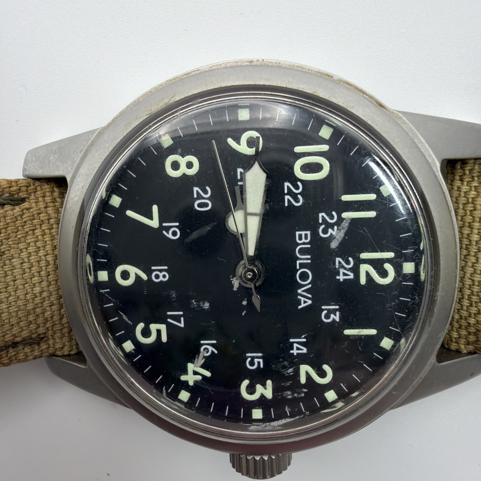 Bulova Hack Watch 96A19 Swiss Limited Edition WWII Replica 38mm Quartz UNTESTED