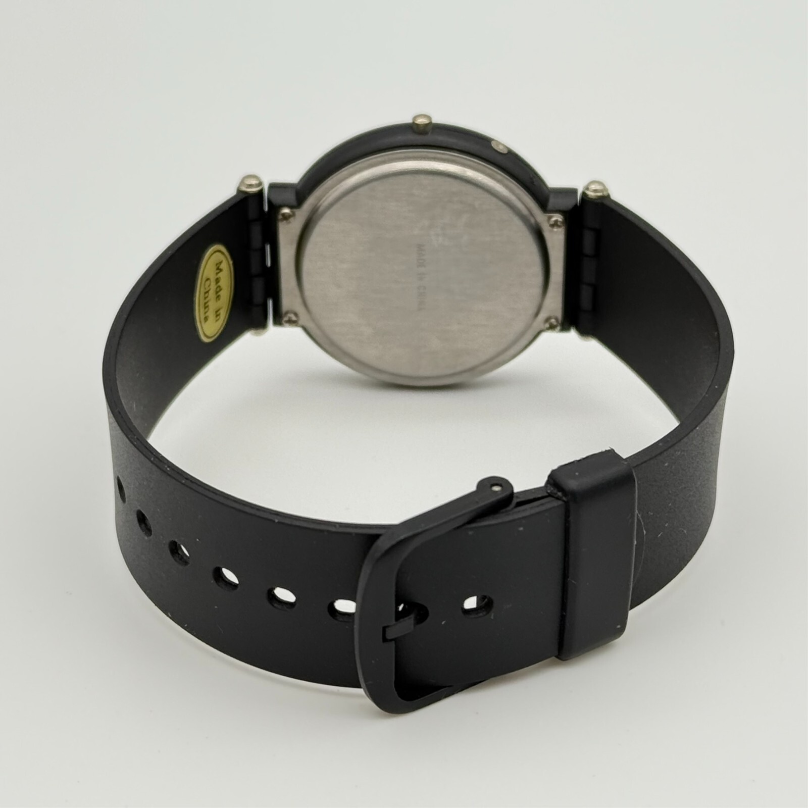 1990s Unisex PACIFIC BELL Analog-Digital Operator Services Black Resin Watch