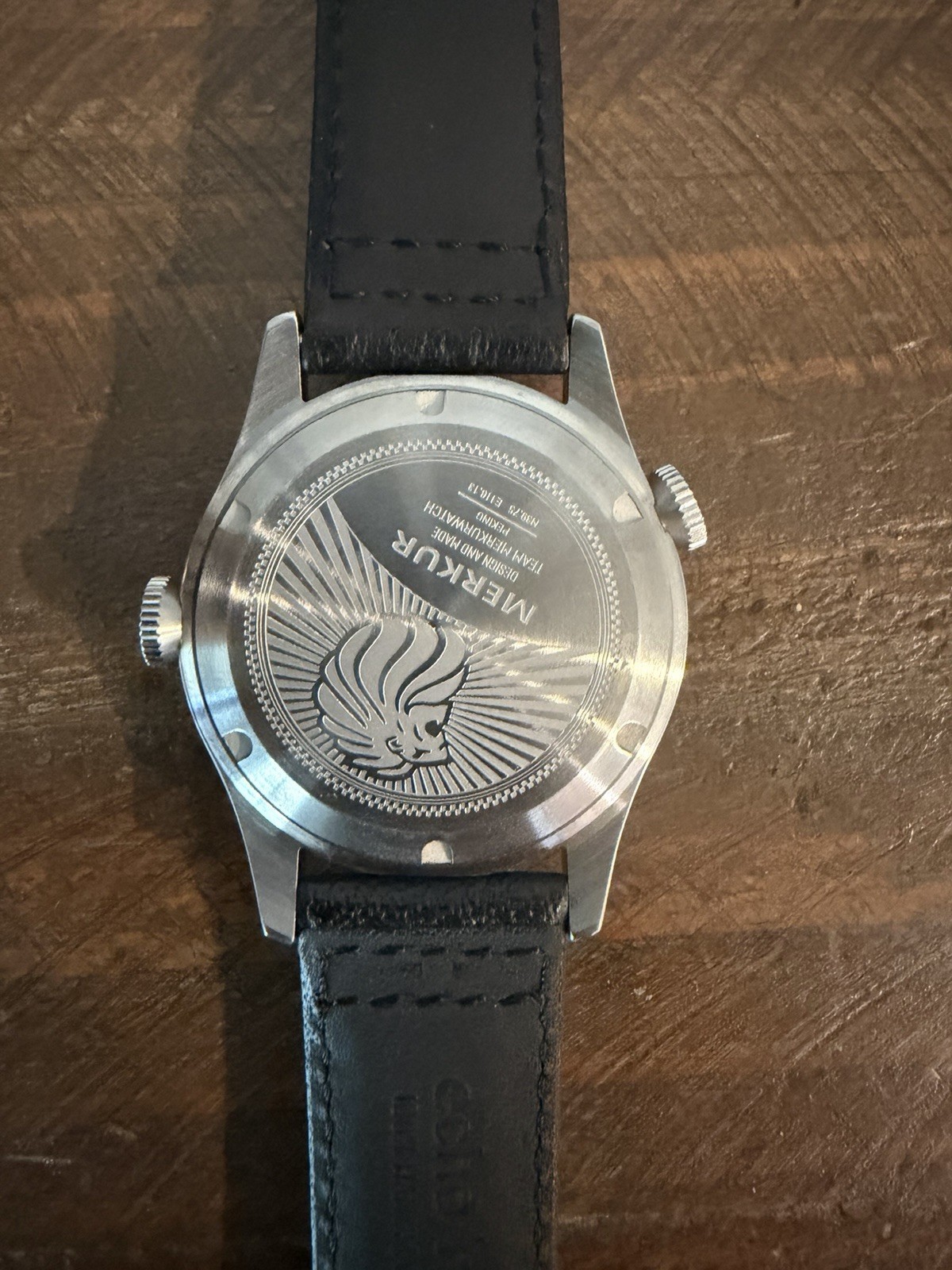 Merkur Worldtime Manual Wind Watch Mineral Crystal, 38.5MM/20MM/13MM