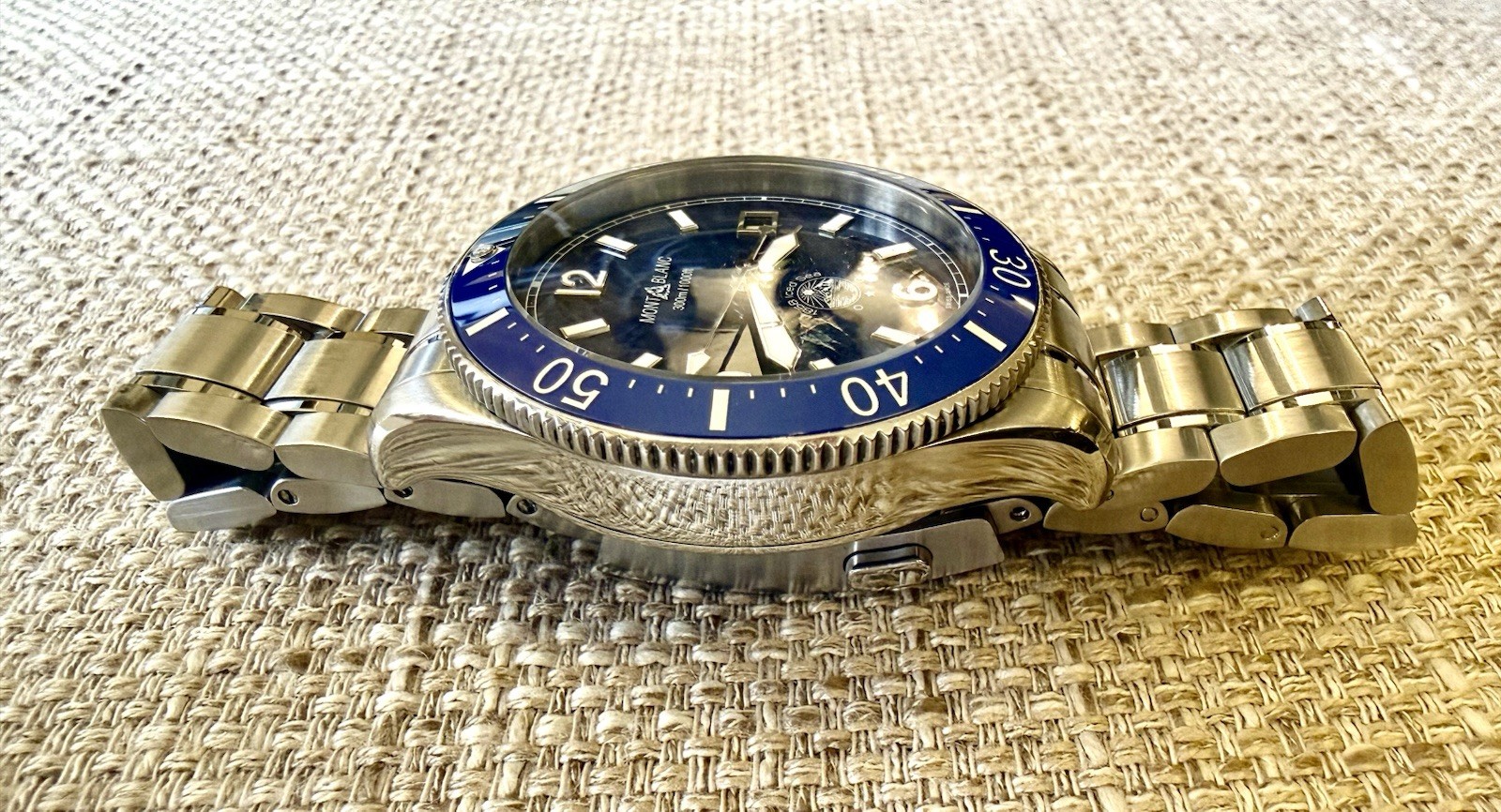 💙🧊 Montblanc 1858 Iced Sea Automatic Glacier Blue Dial Swiss Diver 🧊💙