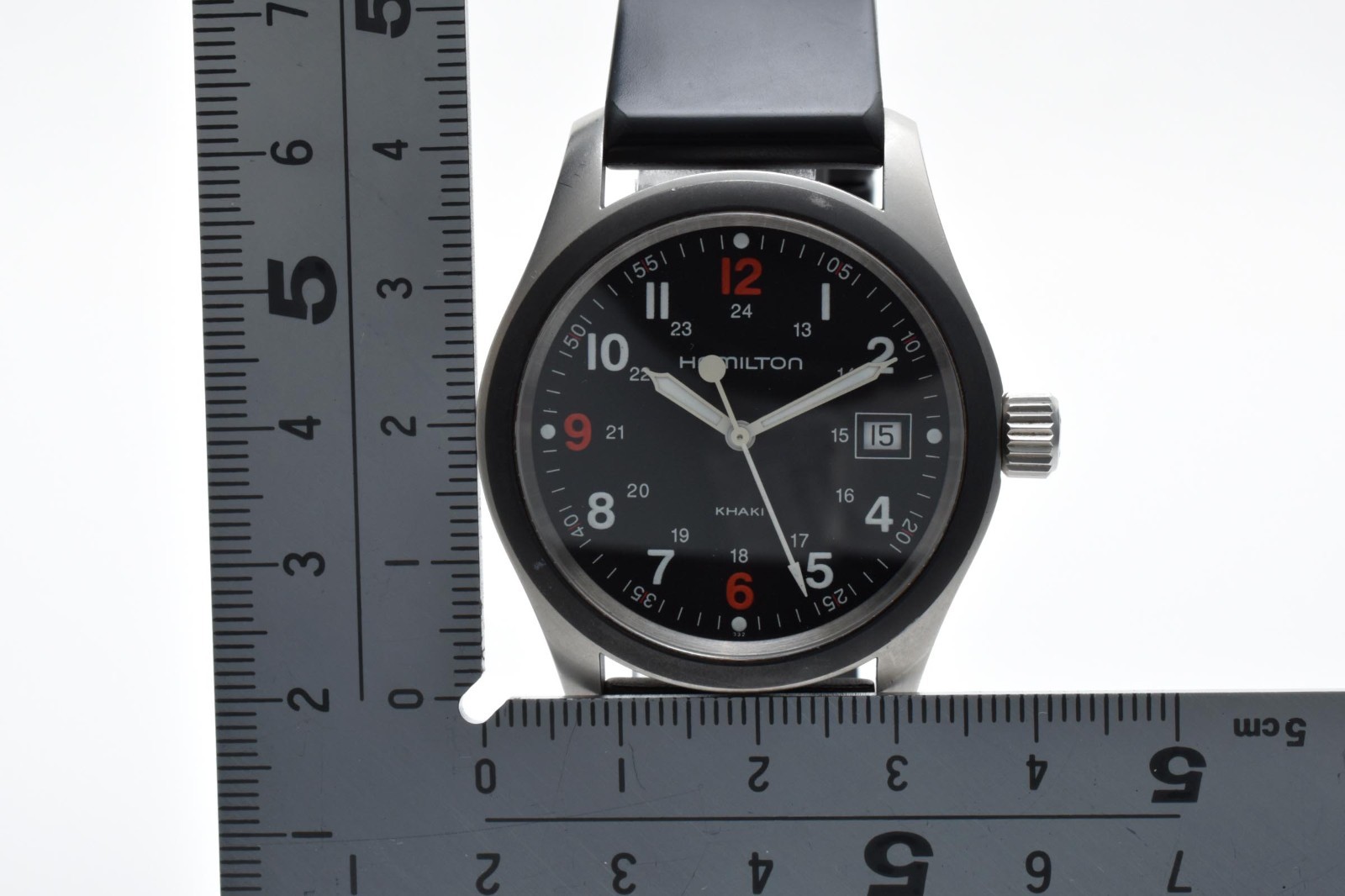 [EXC+5] Hamilton Khaki Field H684210 Quartz Black Dial Men’s Watch