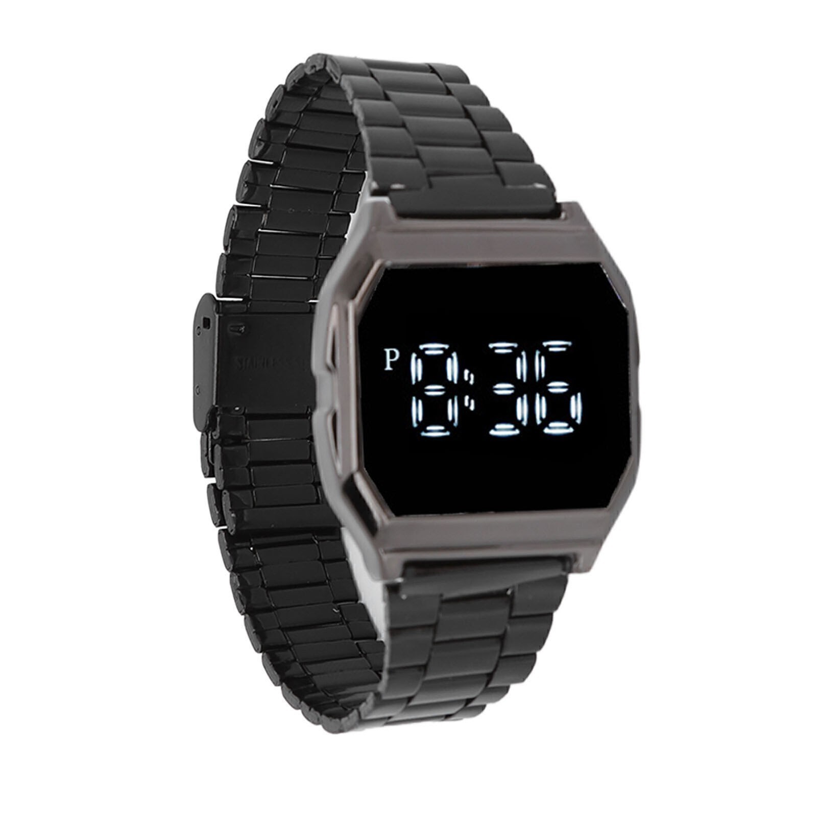 LED Watch for Student Tetragonum Digital Sports Watch with Folding Clasp Alarm