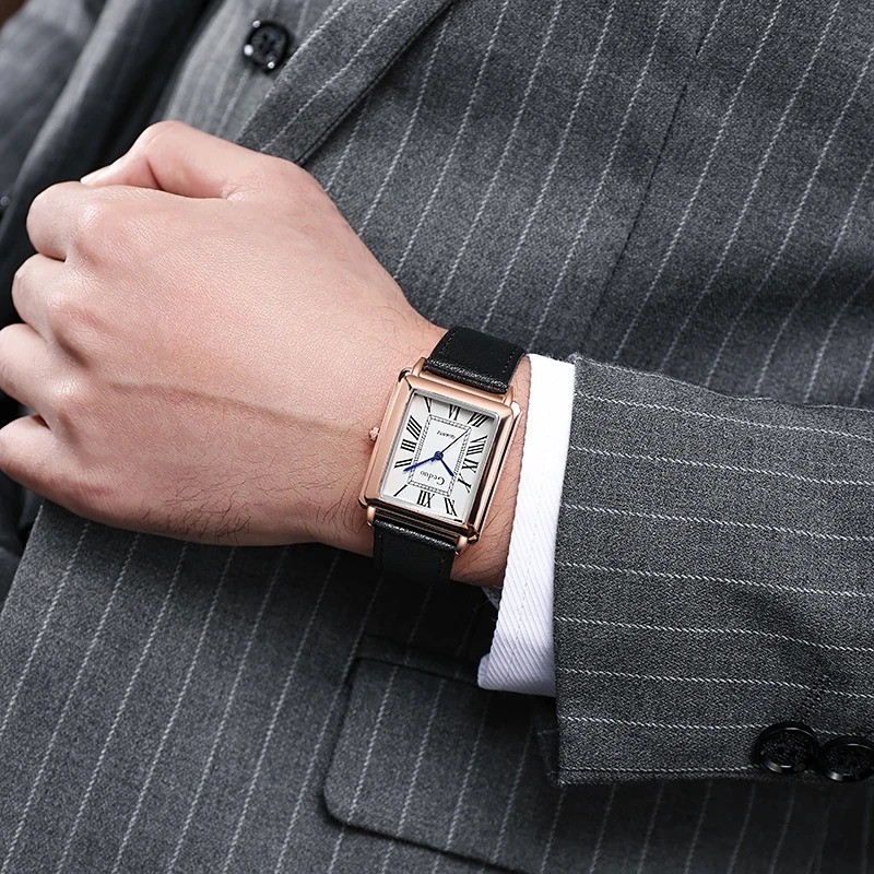 Fashion Men’s Quartz Wristwatch Leather Strap Casual Business Watch
