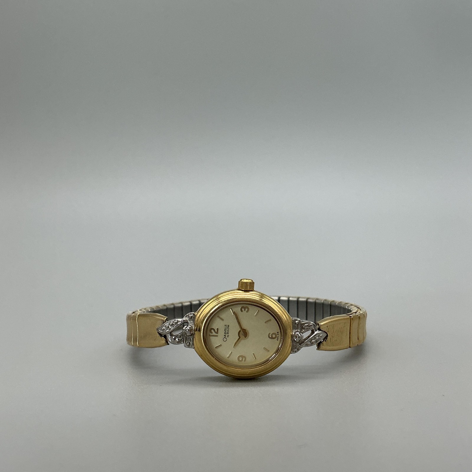 Caravelle By Bulova Womens Watch 16mm Champagne Dial Two Tone New Battery