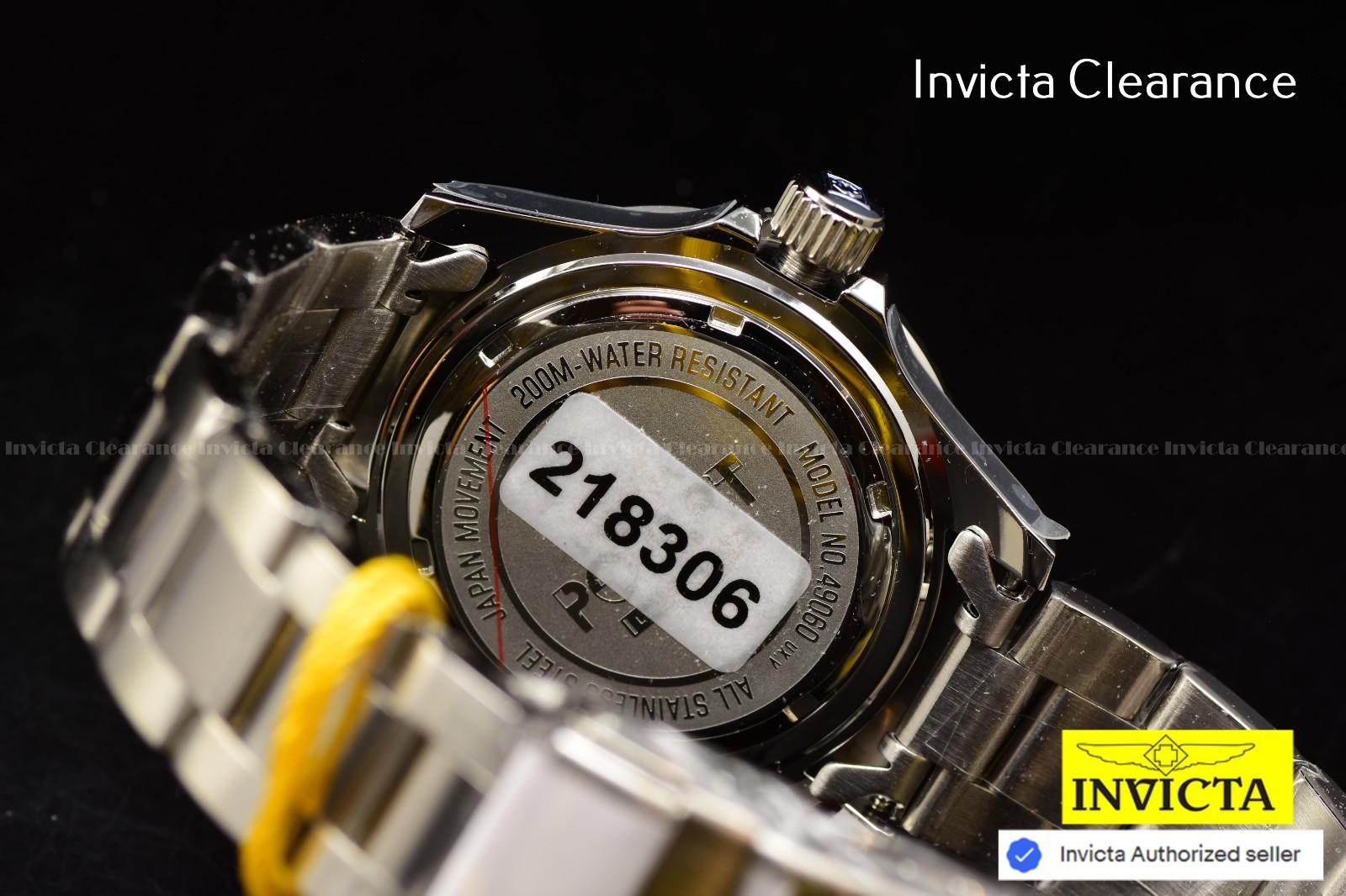 Invicta Men’s Racing JM Limited Edition Chronograph Black Dial Mesh Band Watch