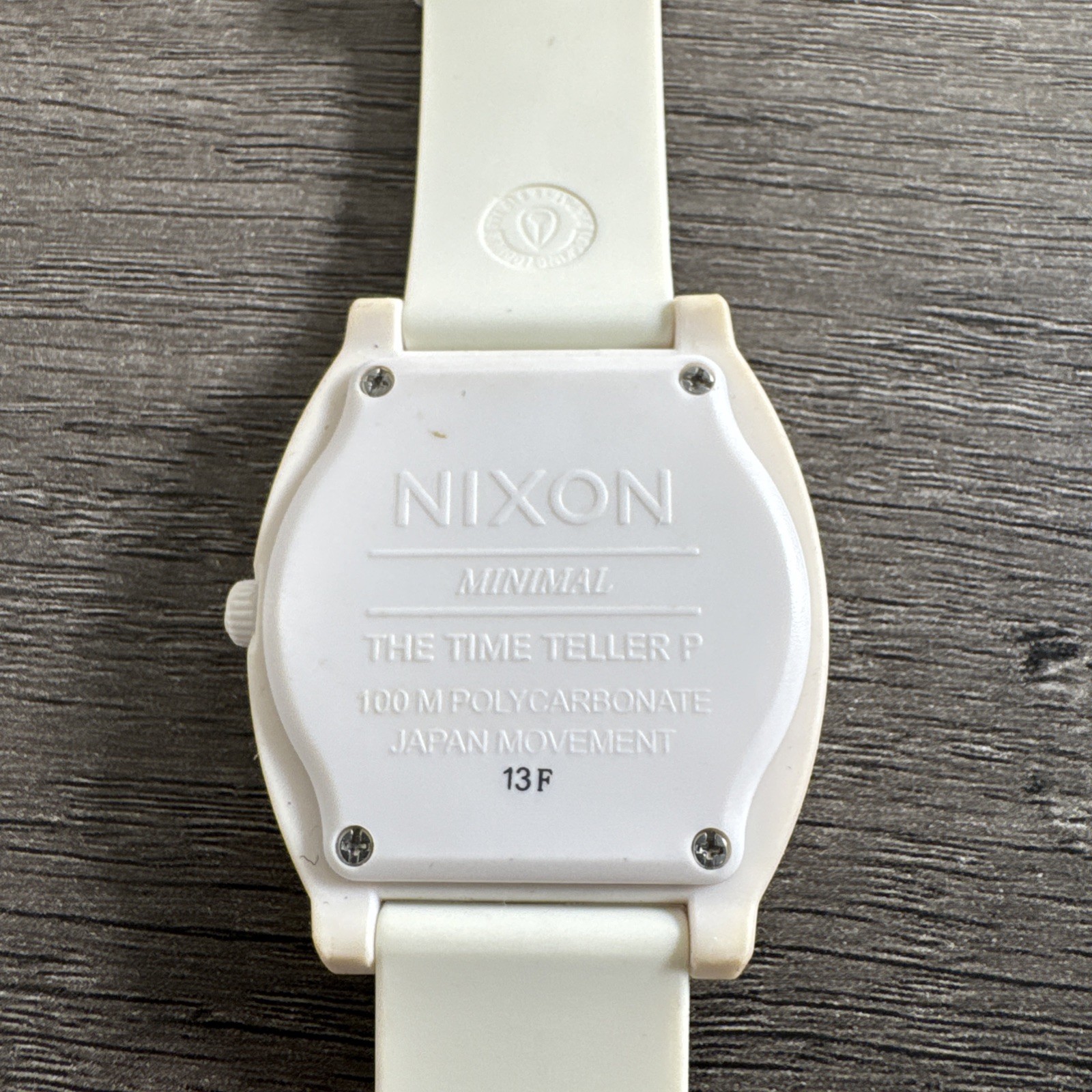 Nixon Watch Minimal The Time Teller P Polycarbonate Japan Quartz White Gold