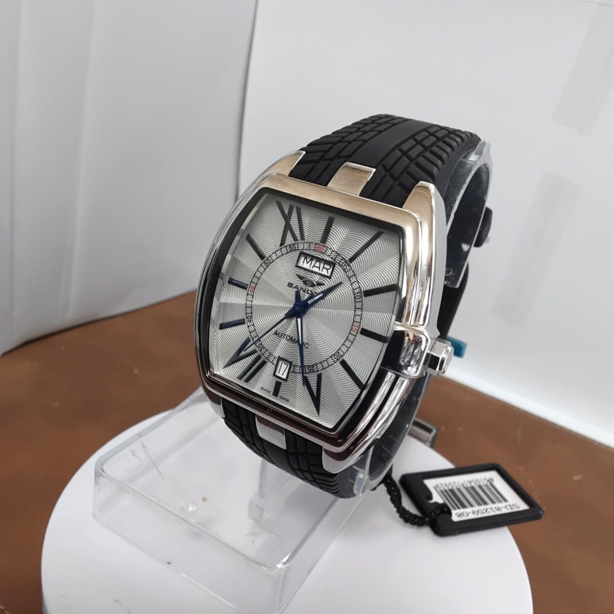 SANDOZ SD-81259-08 Swiss Automatic Day-Date Mens Watch White Dial 40mm Unused