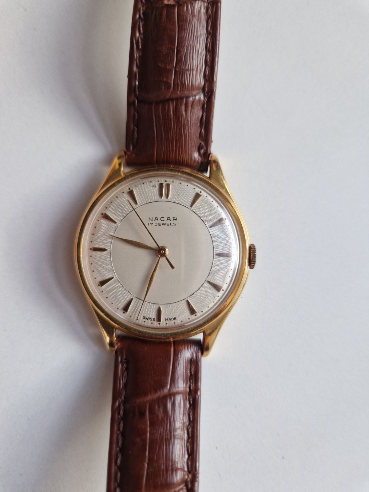 NACAR, 17 jewels, manual wind, AS/Adolph Schild/ 1430, 37 mm, Swiss 1970