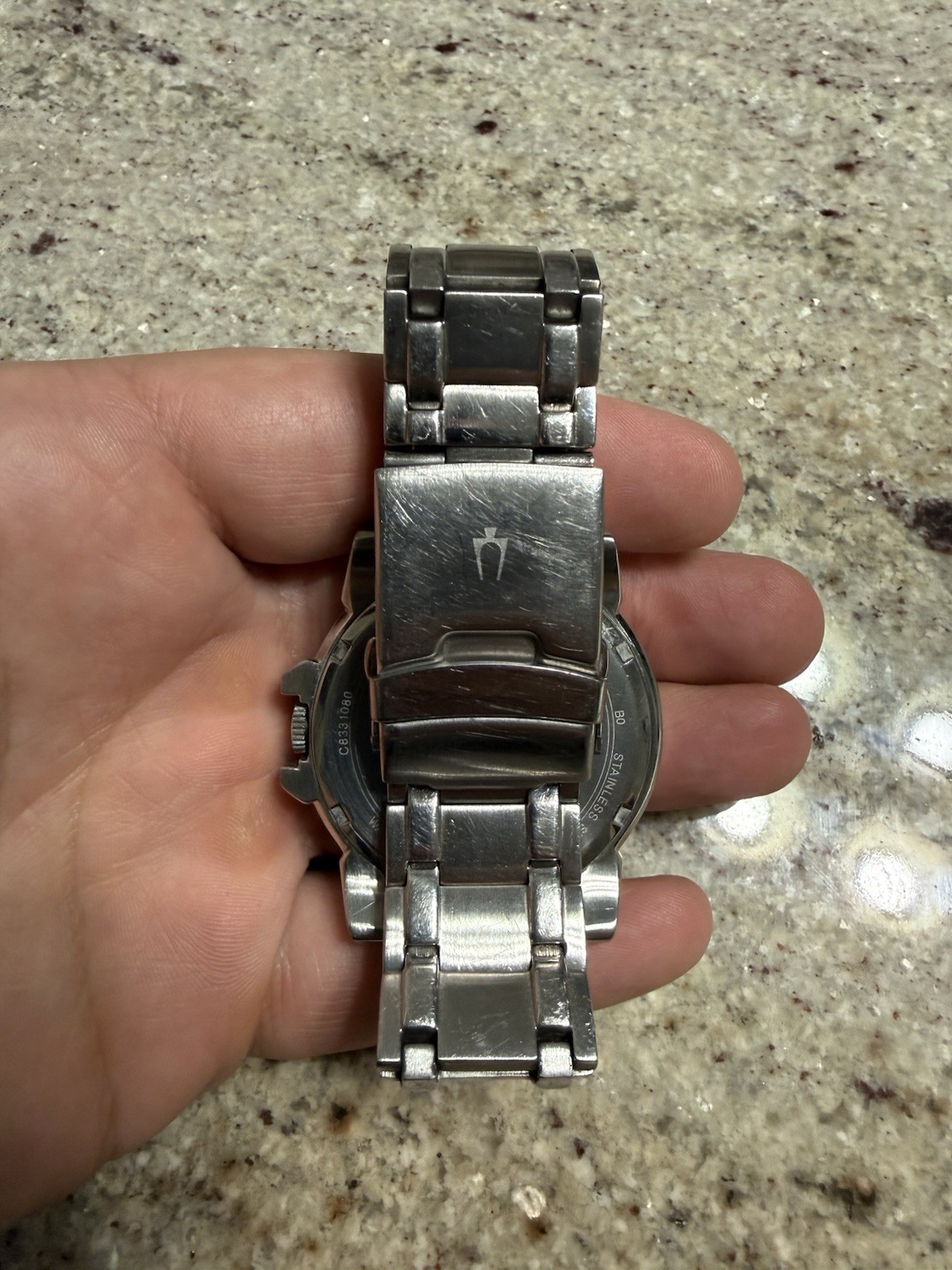 Bulova Marine Star Men’s Quartz 43mm Black Dial Day/Date 100m SS Bracelet