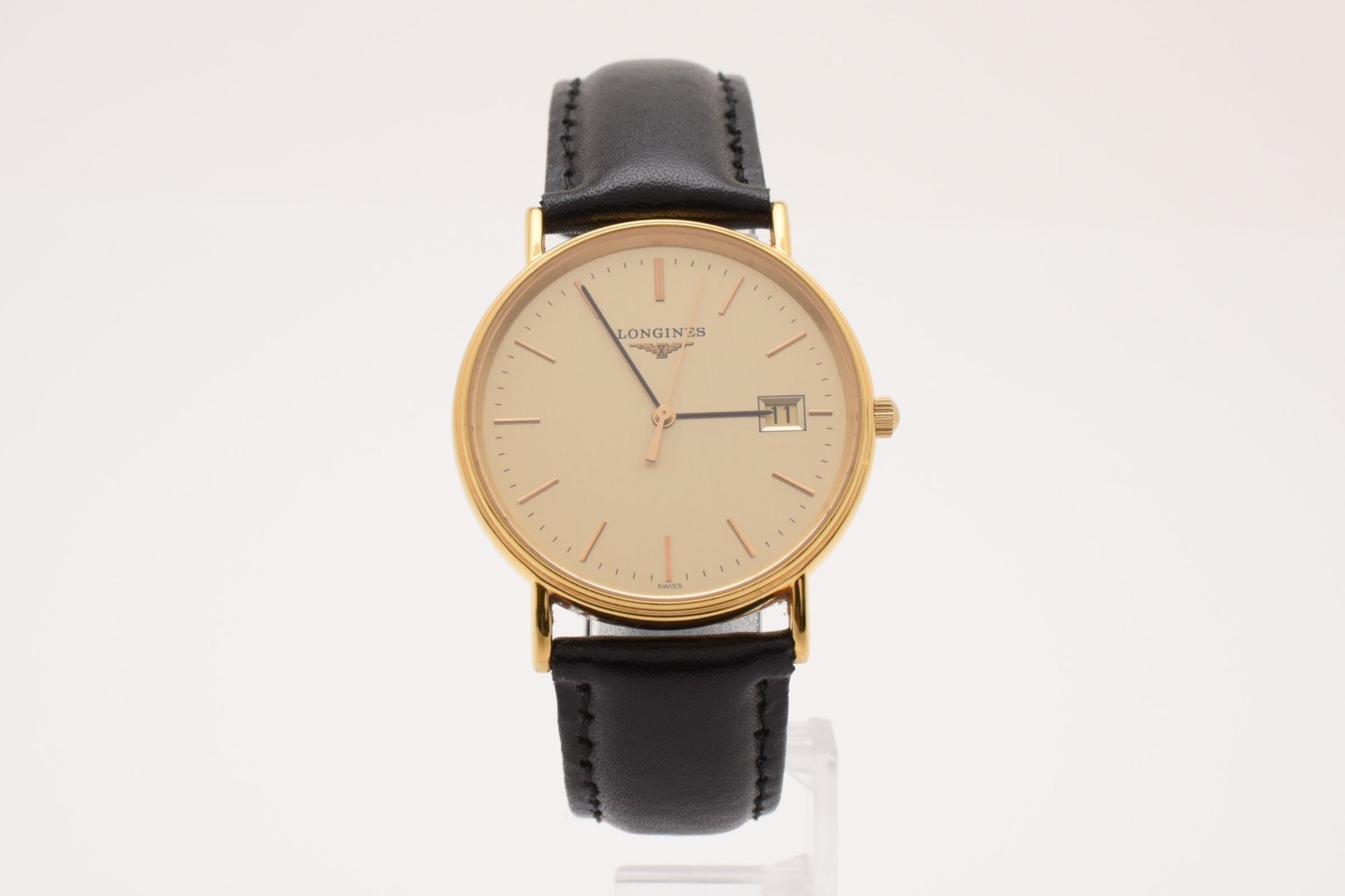 【 NEAR MINT 】 Longines Grand Classic L4.720.2 Gold Dial Date Quartz Men’s Watch