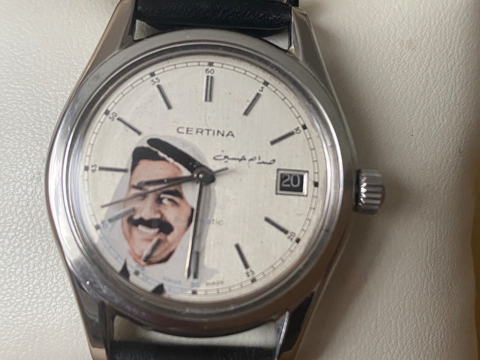 Certina Automatic Iraq Saddam Hussein Special Edition Watch White Head Cover