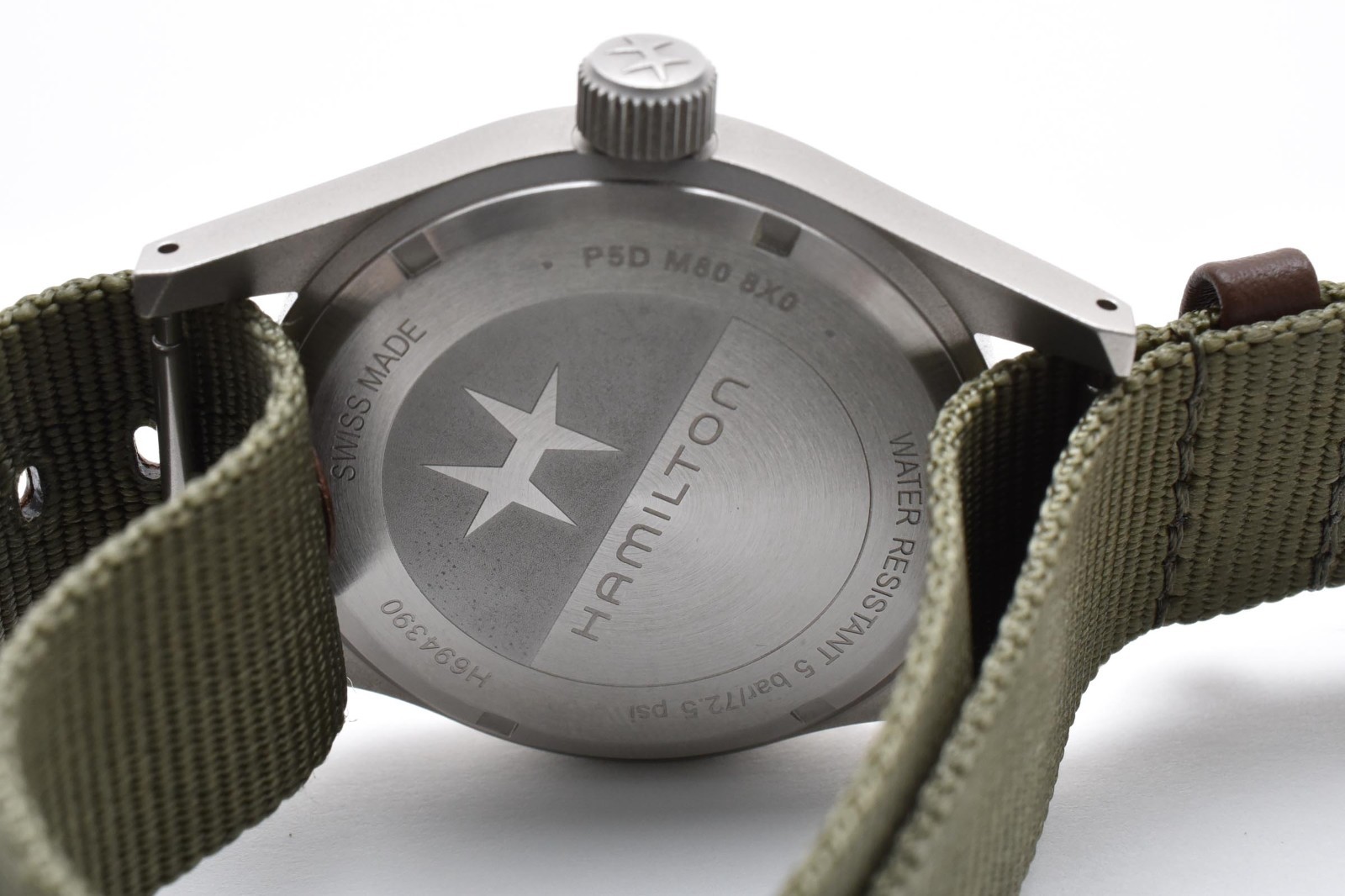HAMILTON Khaki Field Mechanical 38mm Black Dial Full Set Box & Extra Strap