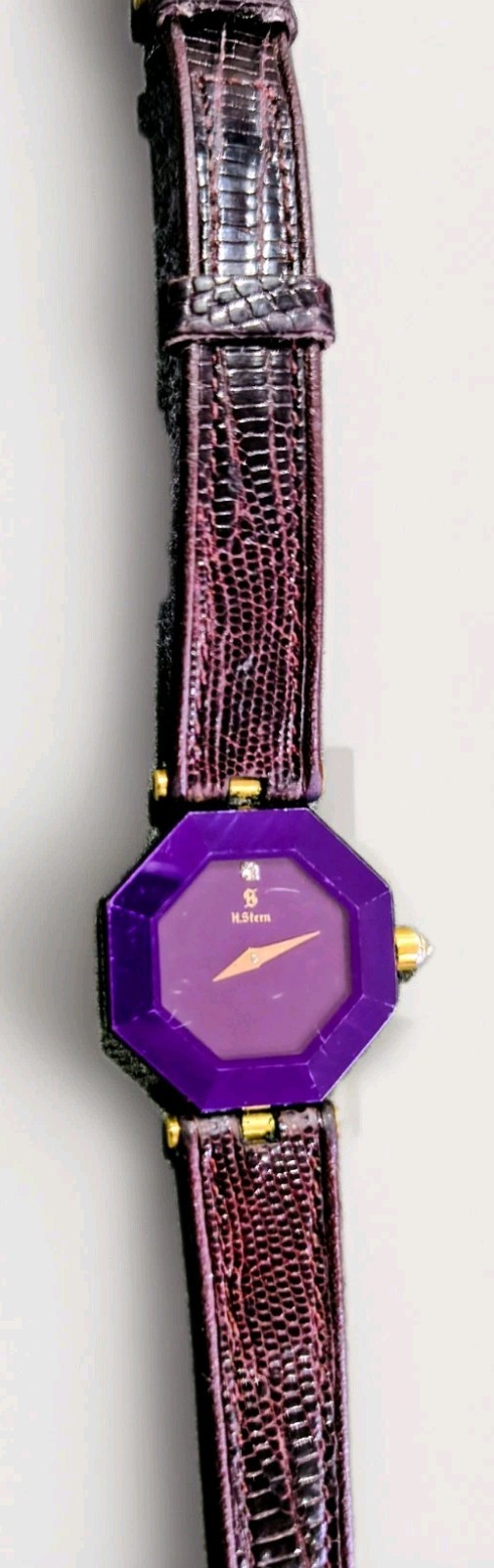 🔥H.Stern Sapphire Safira 18 K Gold Quartz Diamond Ladies Watch Leather Band🔥