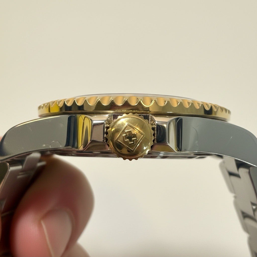 Invicta Men’s Pro Diver Watch 30023 With Silver/Gold Two Tone Black Face 43mm