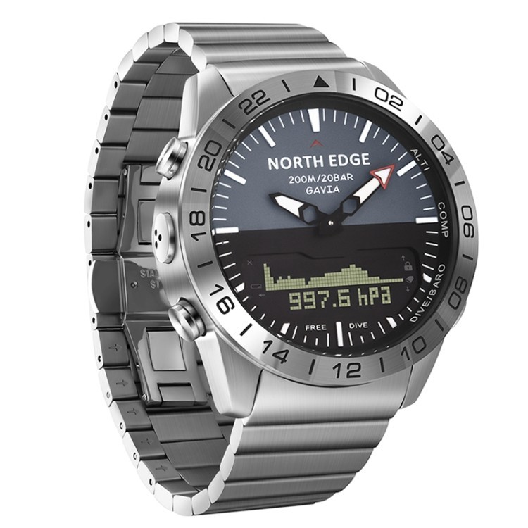 Mountaineering & Diving Watch – 100M Waterproof, Altimeter, Barometer, Compass