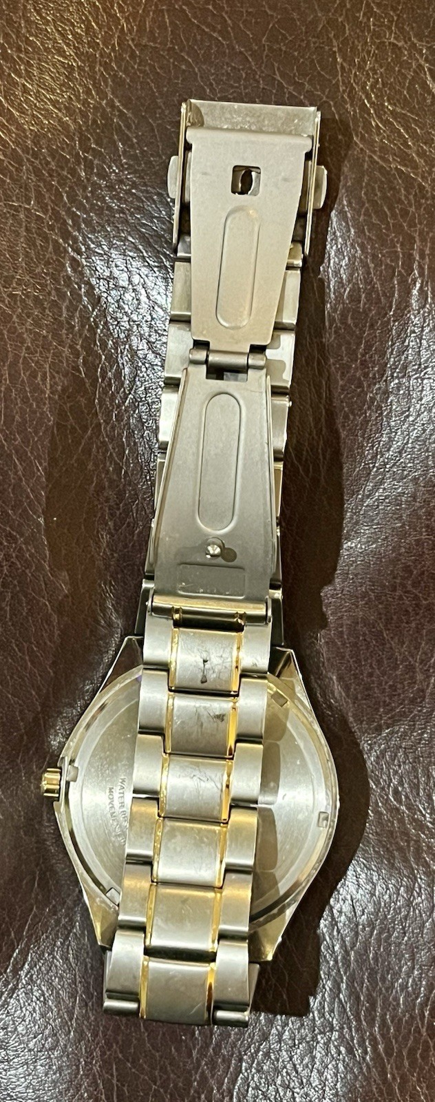 Seiko Solar Titanium 100m Black Dial Date Two-Tone Bracelet Analog Watch