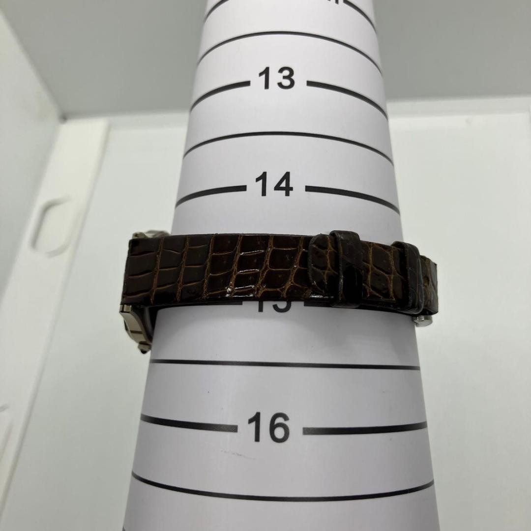 SEIKO Exceline Quartz Gold Dial Brown Strap Watch Used