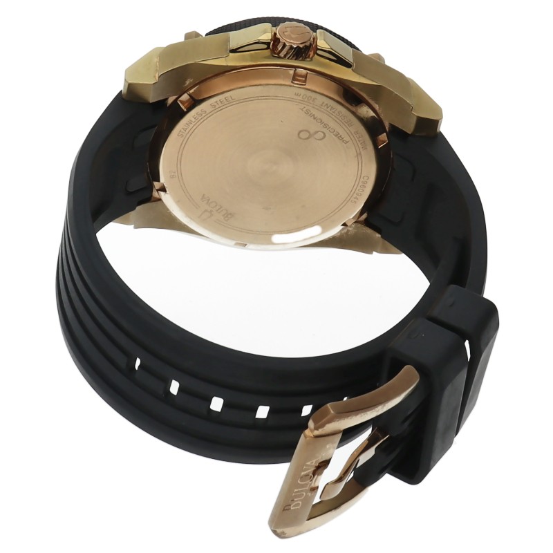 BULOVA Precisionist Watch 46.5mm 98B152 Stainless Steel / Rubber mensWatch b…