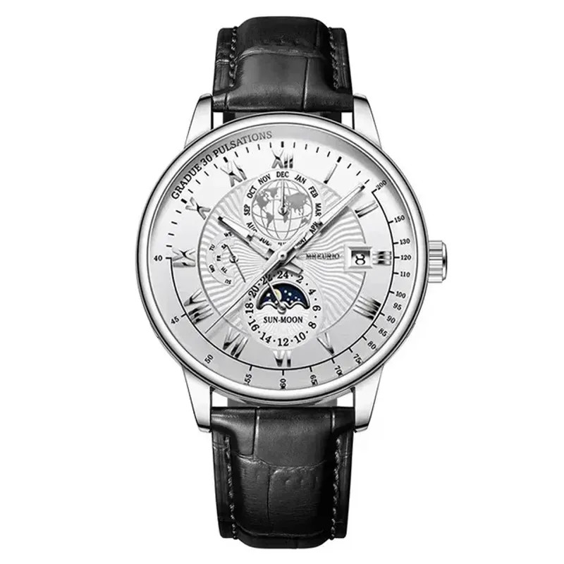 2026 New Luxury Men’s Sport Watch Fashion Top Waterproof Luminous Leather