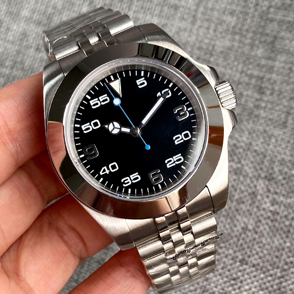 Bliger 39mm Sapphire Crystal Black Dial NH35A Automatic Men Watch Polished Bezel
