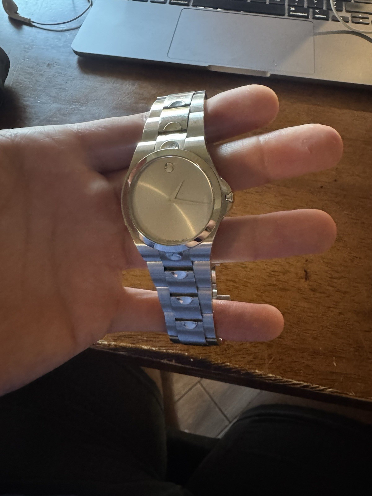Movado Museum Swiss Made Quartz Silver Dial 35mm SS Bracelet 30m WR