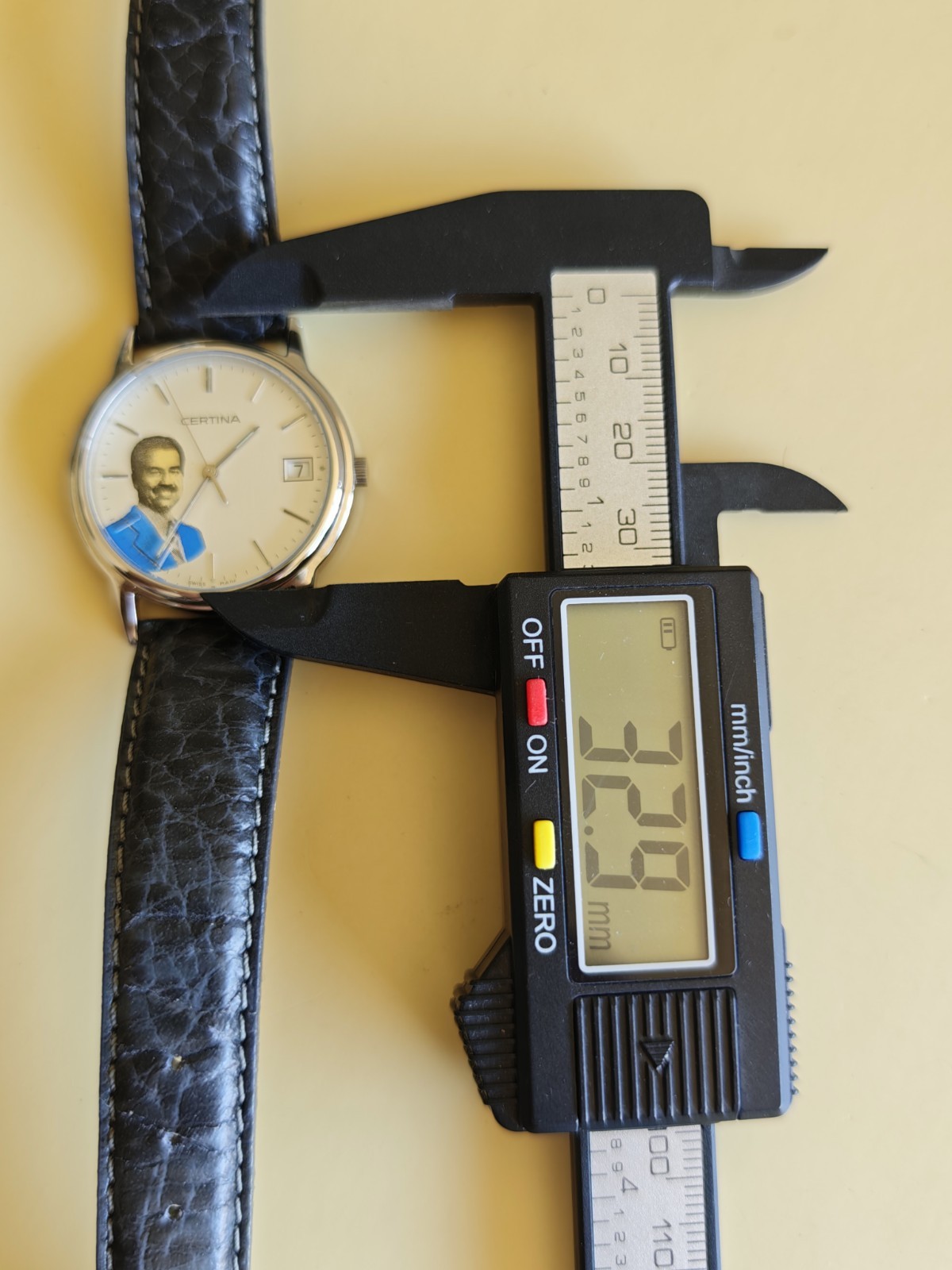 Automatic CERTINA President Saddam Hussein Iraq Watch Men White Dial SS R35