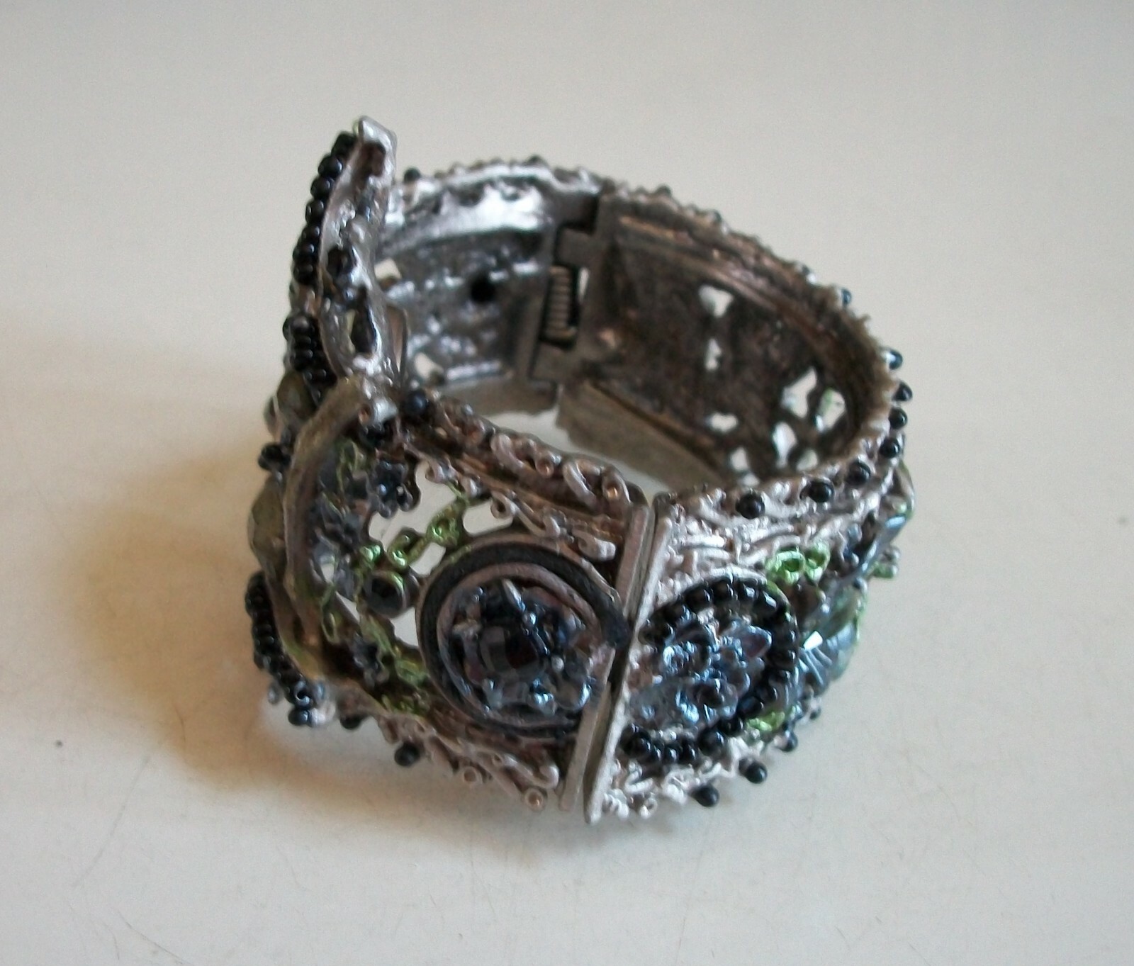 Women’s silver gray fashion bangle cuff casual party handmade look watch