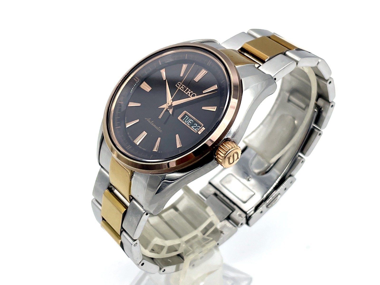 Near MINT SEIKO PRESAGE Automatic Watch Dark brown Dial 24Jewels 4R36-03H0 Boxed