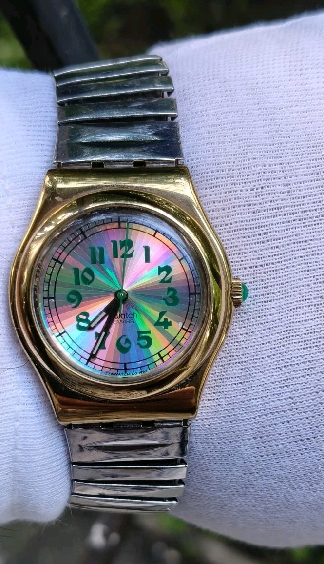 Vintage Watch Swatch Irony Multicolour Dial Stainless Steel AG1993 Works