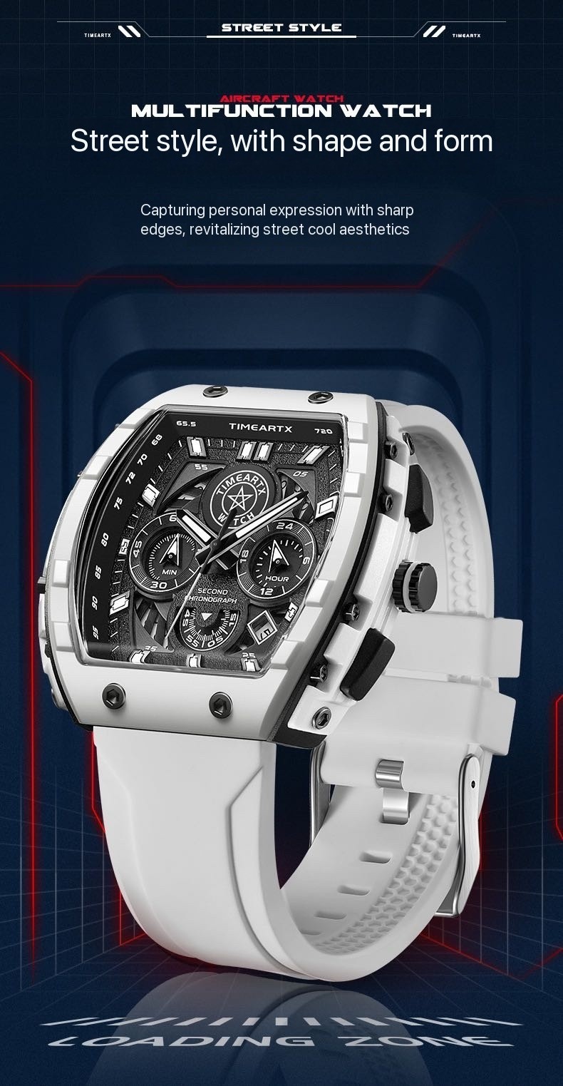 TimeArtx Casual Everyday Chronograph Watch, 30mm Water resistant, Calendar