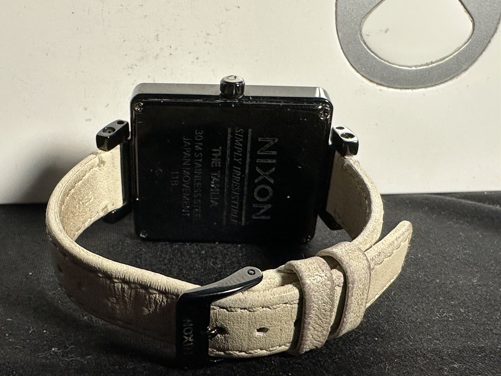 Nixon The Tahlia Black/Ivory Leather Watch