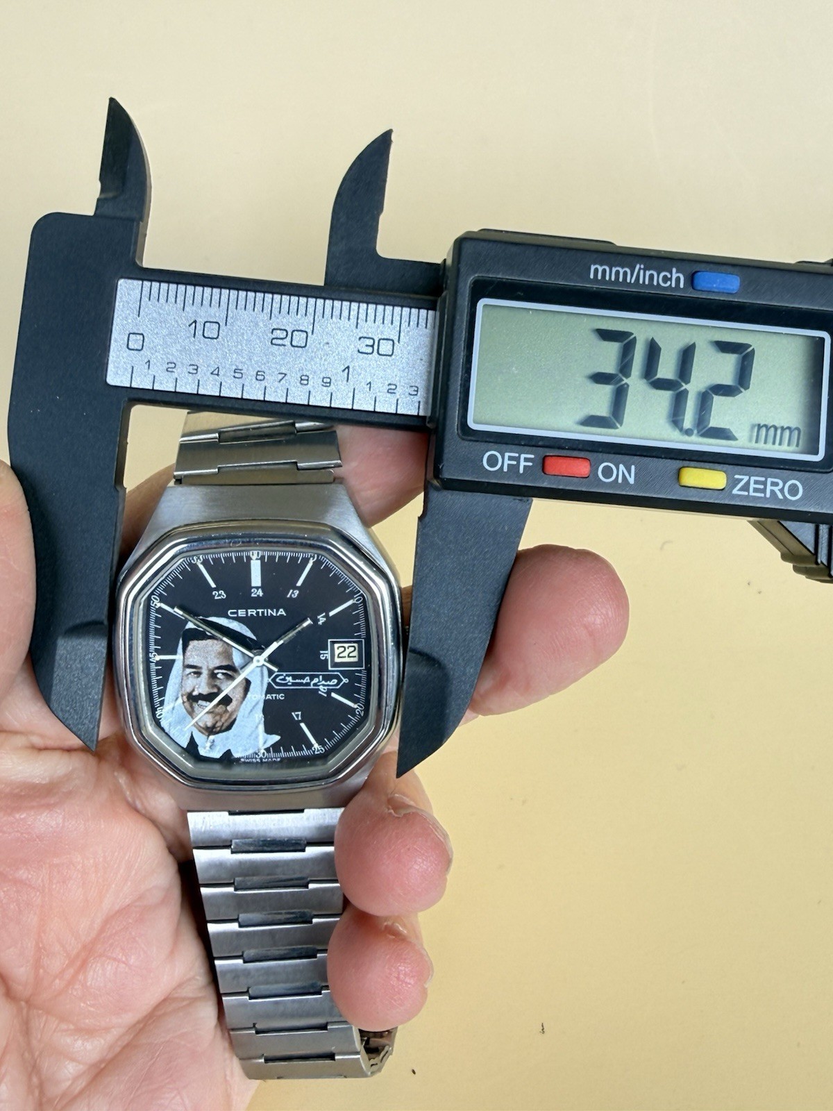 Automatic CERTINA President Saddam Hussein Iraq Watch Men Black Dial SS P R4