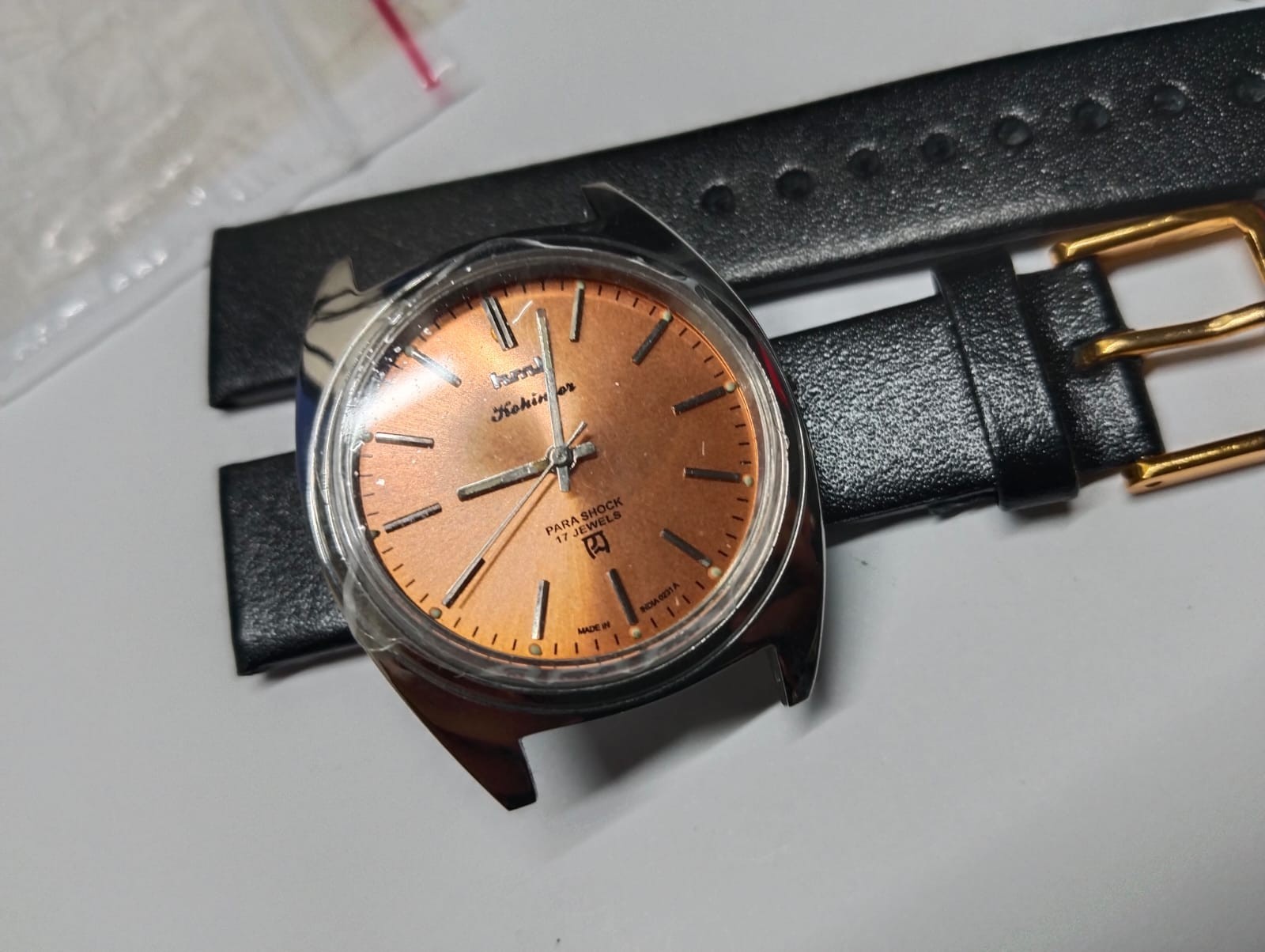 Used HMT Men’s Manual Watch Stealth Black Wrist Watch Orange HMT Pilot Hand Wind