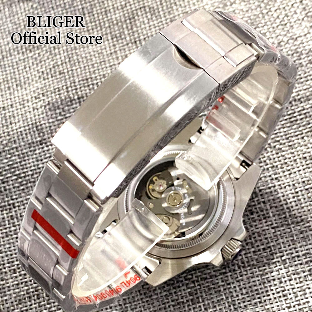 40mm NH70 Automatic Movement Diving Watch For Men 20ATM Waterproof Glass Back