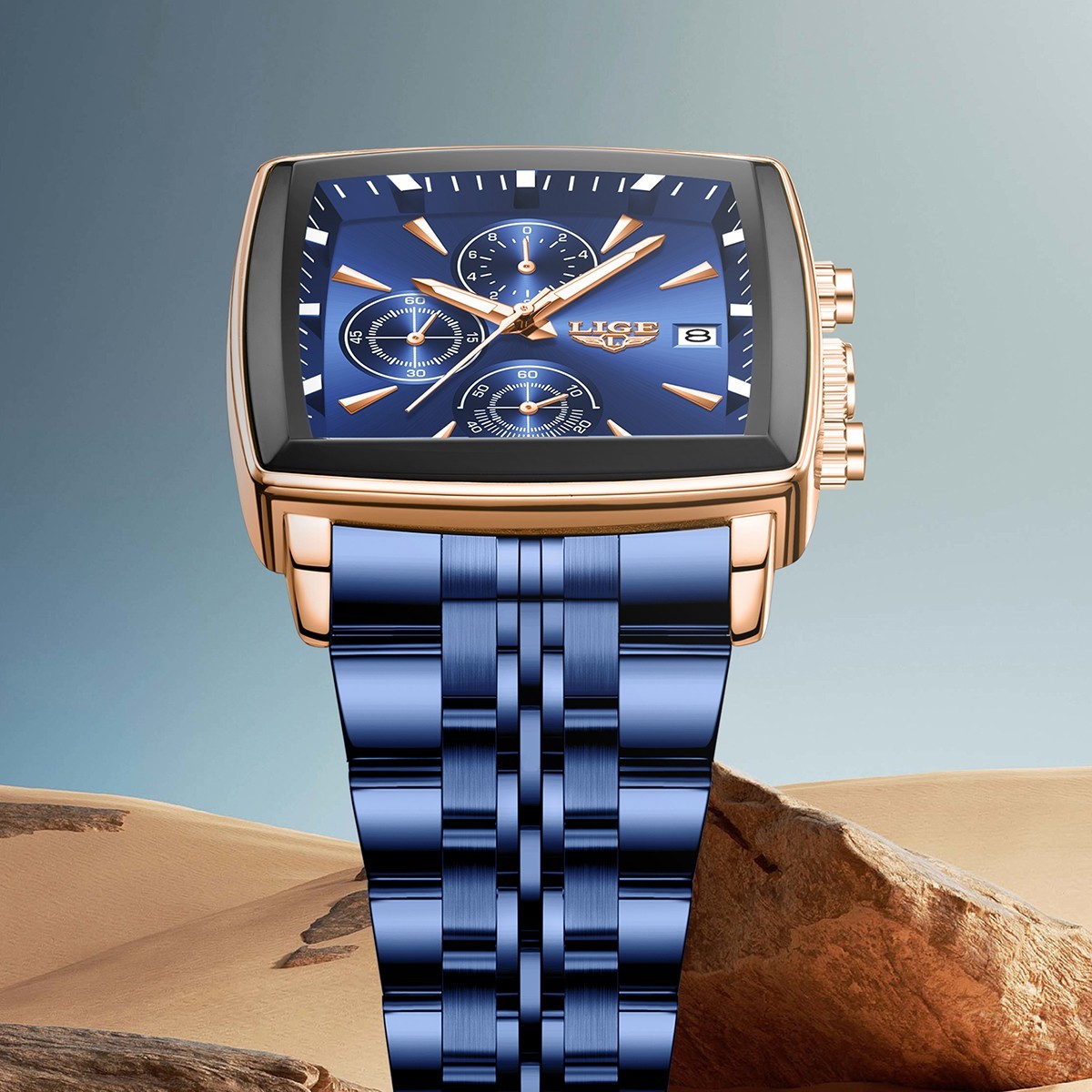 Waterproof Men Watch Quartz Stainless Steel Date Luminous Casual Man Wristwatch