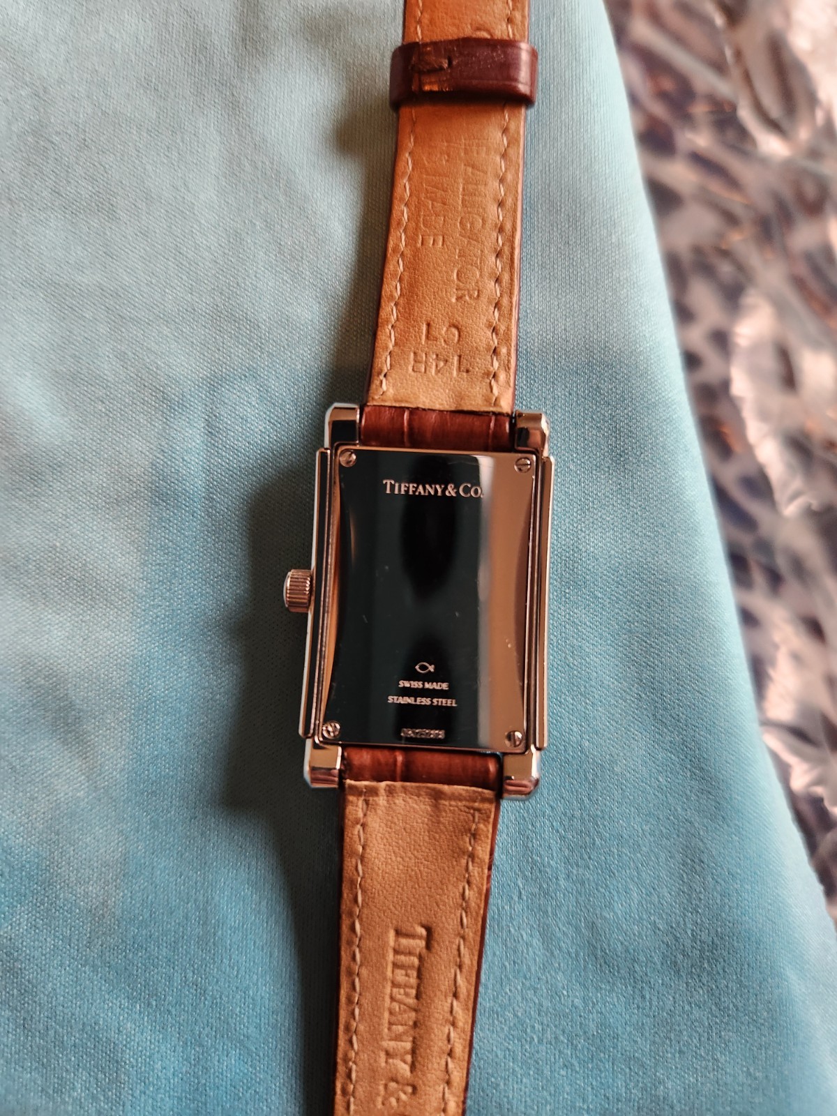Tiffany’s Grand Ladies’ Swiss Made Quartz Watch Bronze Dial Crocodile Strap