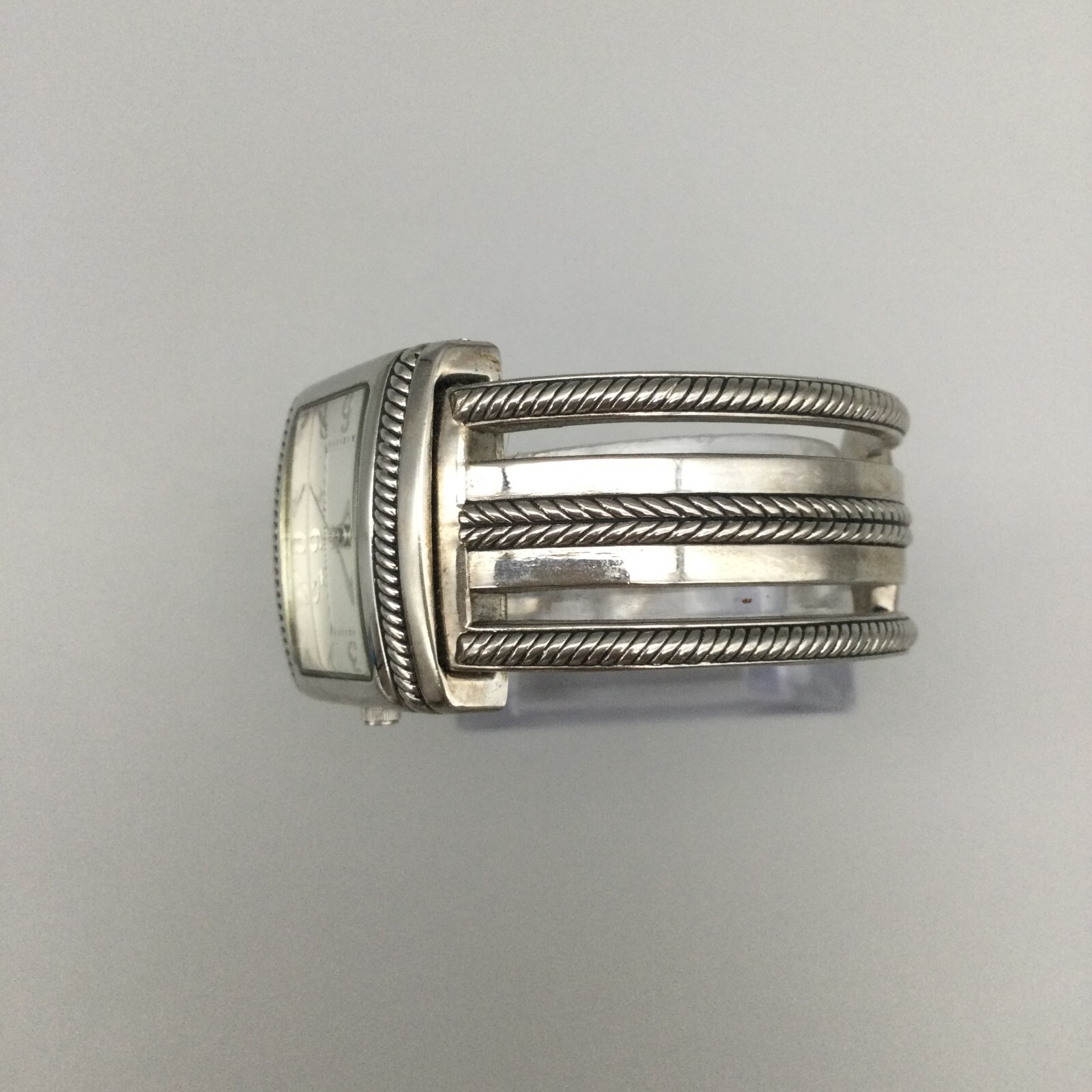 Premier Designs Watch Women 31mm Silver Tone Open Cuff Band New Battery