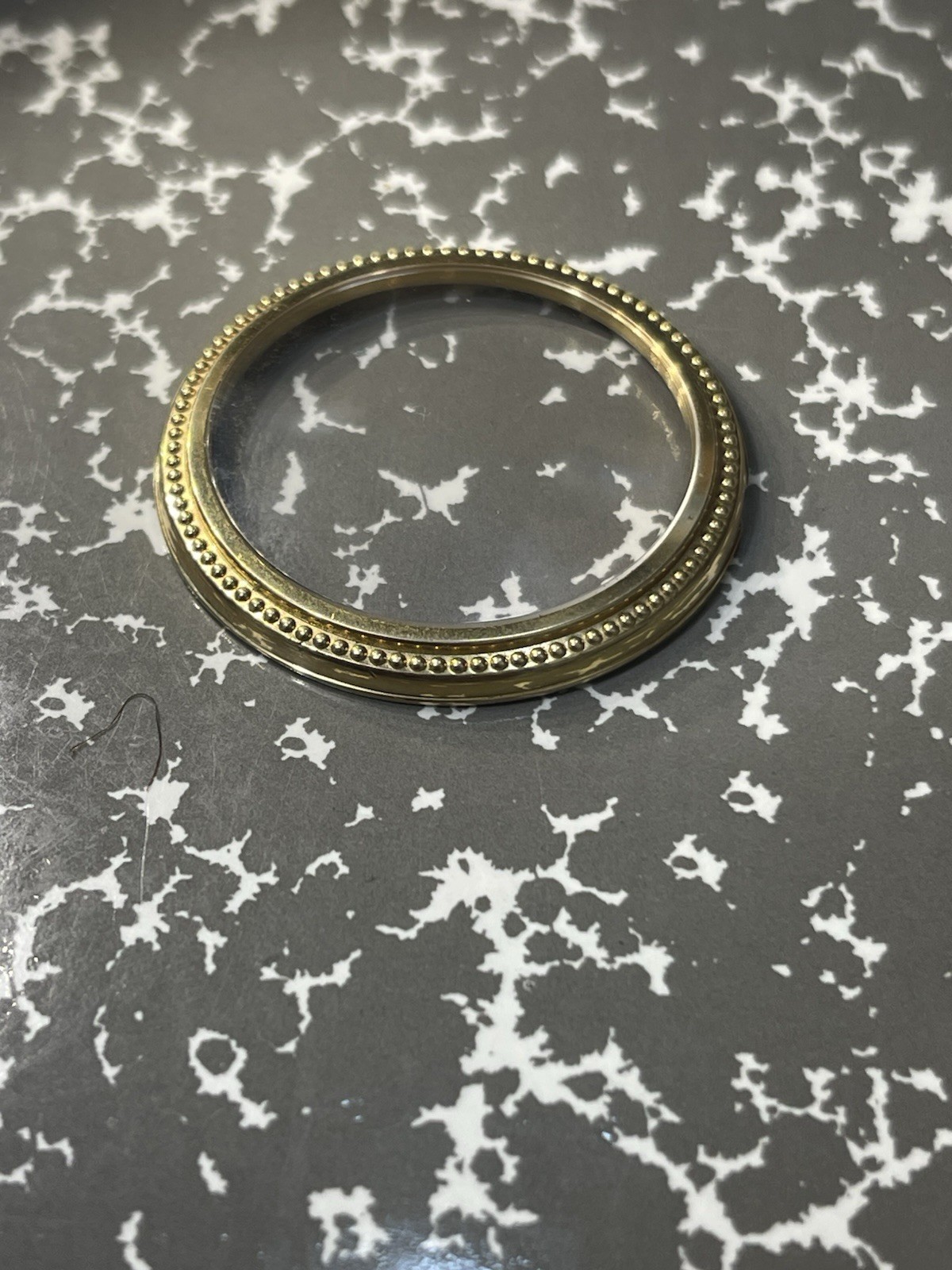 Rare Patek Philippe 5015 Beaded Bezel 18K Yellow Gold with Crystal 11g Genuine