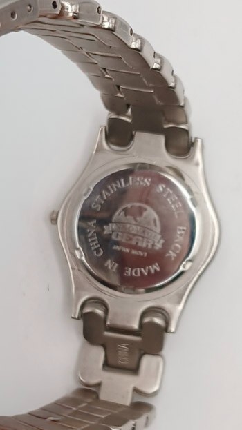 Vintage Innovage Gear Men’s Quartz Dive Style Watch Blue Dial Silver Tone Link