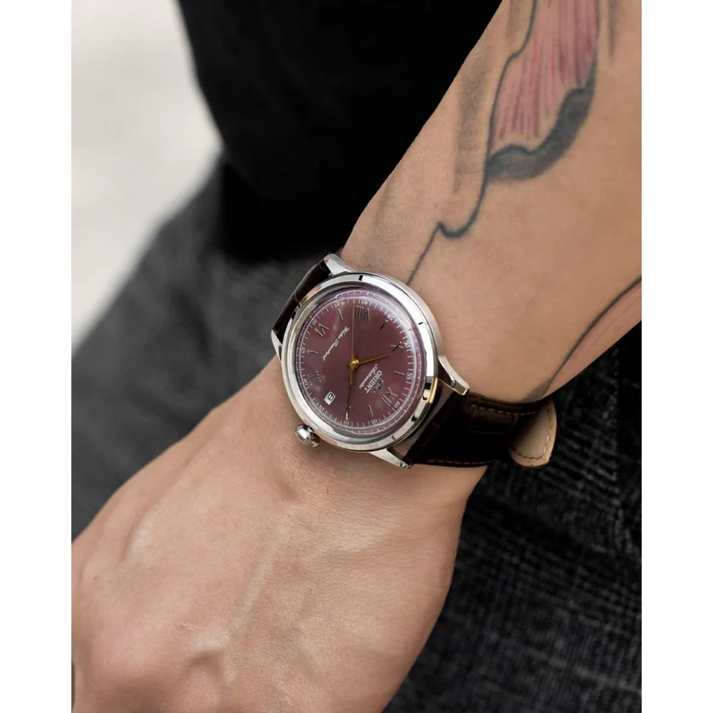Orient Bambino Men’s Watch RA-AC0026R30B Classic Bordeaux Dial Leather Strap 30M