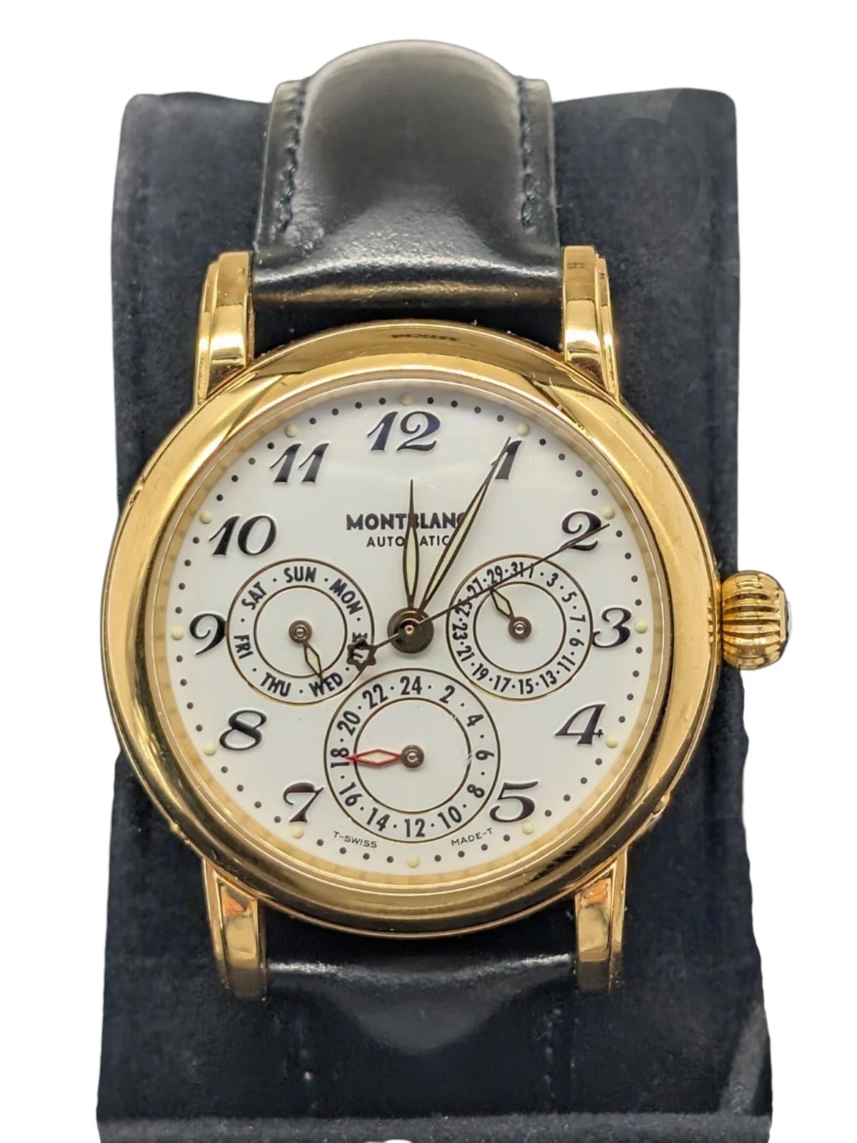 Montblanc Meisterstuck Men’s Dual Time Day Date 7014 White Dial Watch
