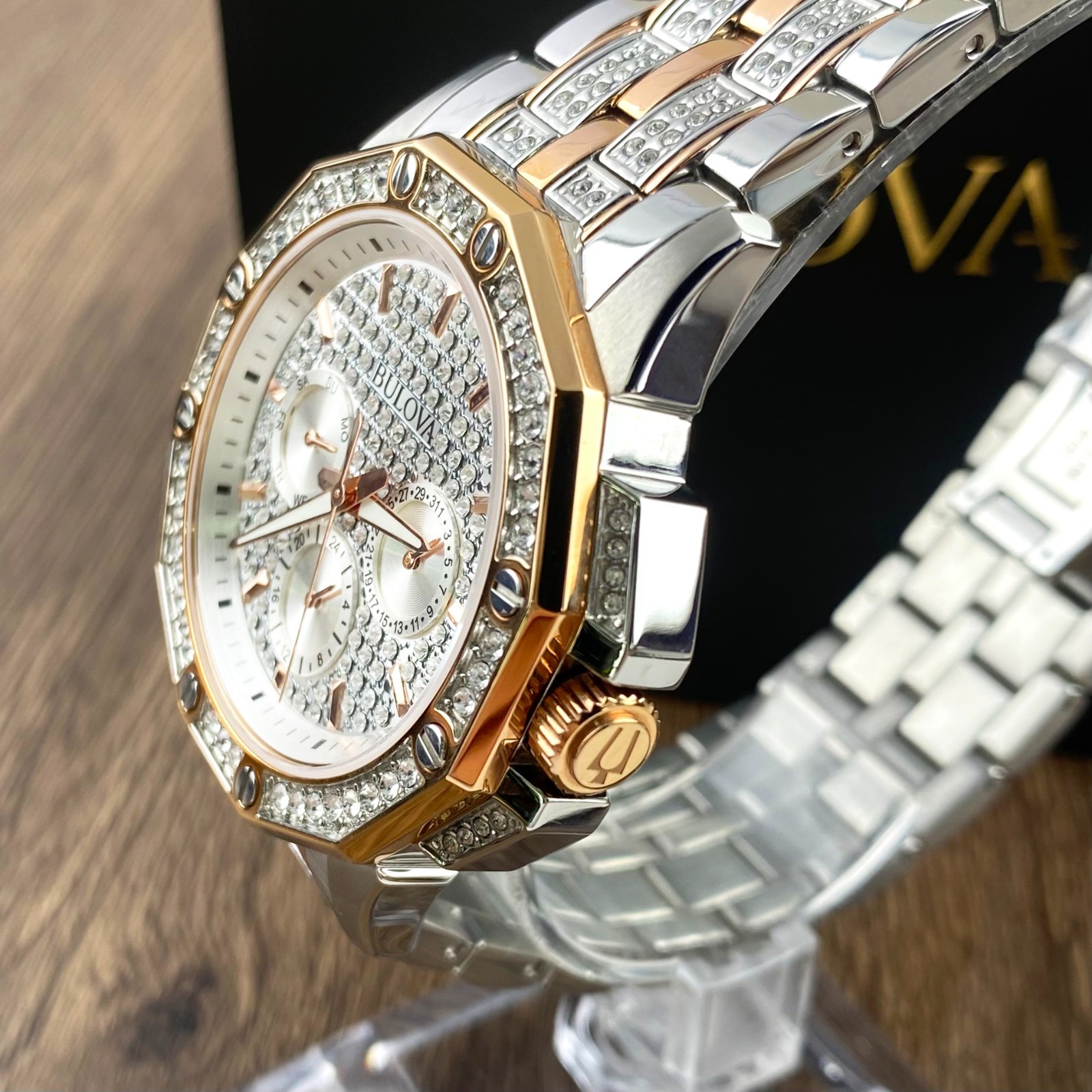Bulova Octava 98C133 Crystal Dial Two-Tone Stainless Steel Men’s Watch